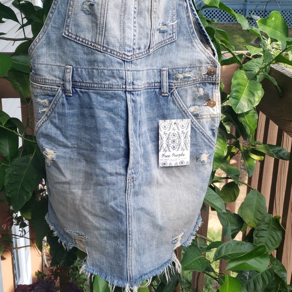 We the Free People Baxter Denim Jumper Nwt - Picture 5 of 10